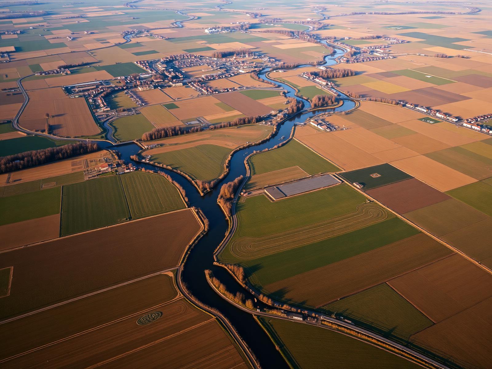 Aerial view of surveyed Latvian countryside